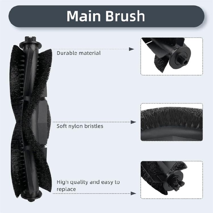 Main Roller Brush Kits Bar For Tikom G8000/G8000Pro Robot Vacuum Cleaner 1 Pair