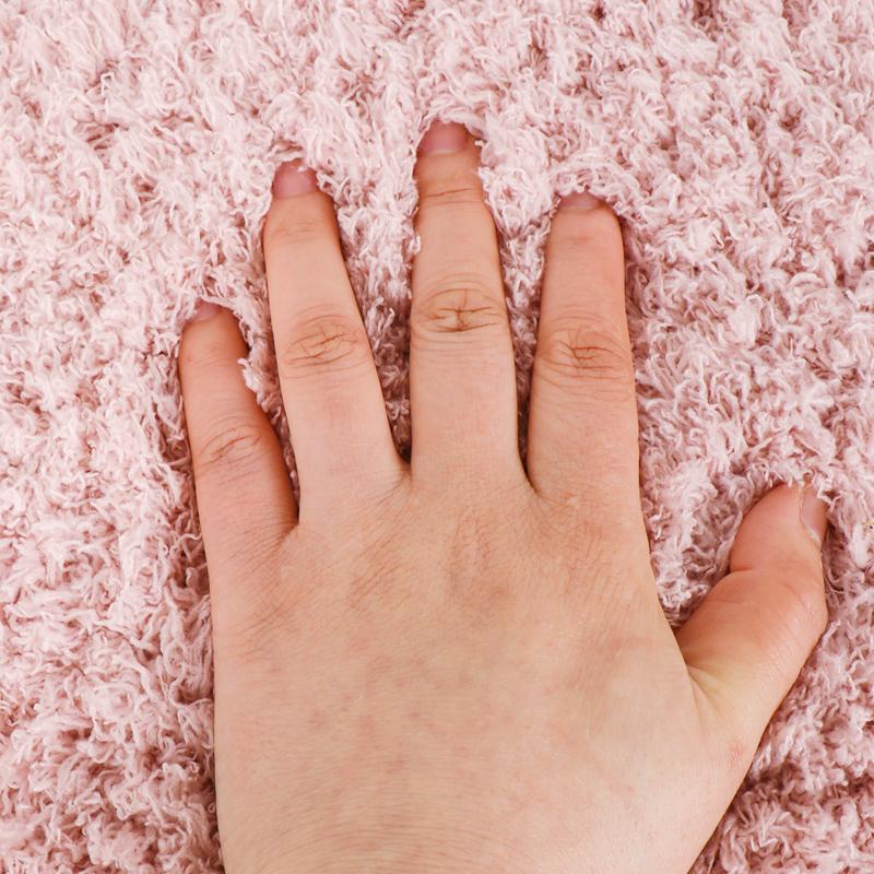 1pc Solid Color Ultra-Fine Fiber Soft And Absorbent Fan-Shaped Bathroom Anti-Skid Mat for Bedroom Curved Shower Room