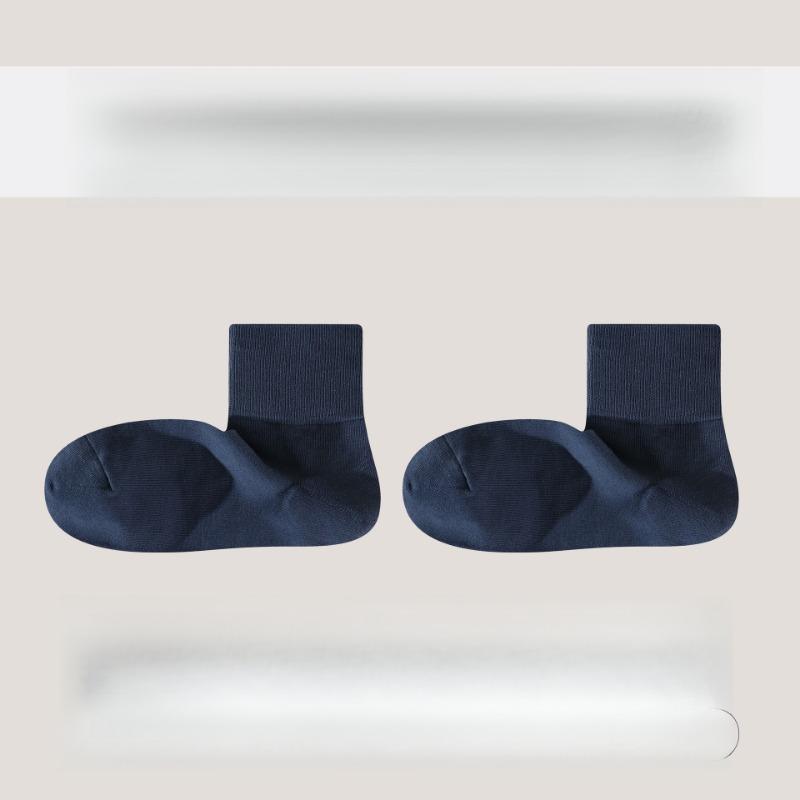 

Мужские весенне-летние носки-трубы для бизнеса, новая однотонная дышащая влагоотводящая дезодорирующая антибактериальная модель 1 pair синий