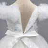 Girls Navy Blue Tulle Princess Ball Gown Flower Girl Dress