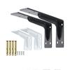 1/2Pcs Black/White/Silver Stainless Steel Corner Code Triangle Bracket Load-Bearing Bracket Wall Fixed Corner Storage Rack