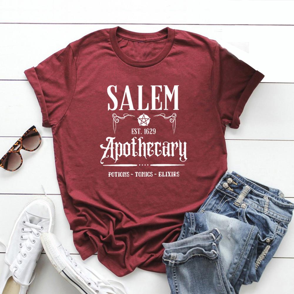 Tričko Salem Apothecary Halloweenské tričko Apothecary Trička Čarodějnické sestry Dámské tričko s krátkým rukávem s grafikou Zábavné halloweenské topy