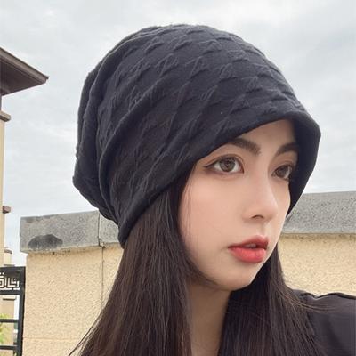 Koreanische Mode Strickmützen für Frauen Mädchen Einfarbig Baumwolle Haufen Haufen Hut Weiblich Atmungsaktiv Warm Mütze Outdoor Weich Überziehmütze winddicht Warmhalten