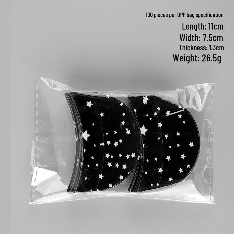 Black Printed Eyelash Extension & Eyeshadow Isolation Stickers - Non-woven, Disposable Removal Tools