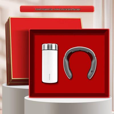 350ML Pocket Thermos & Neck Massager Gift Set CN Plug (adapter Included)