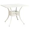 Day and Night - Day and Night White Cast Aluminum Garden Table 90x90x73 Cm