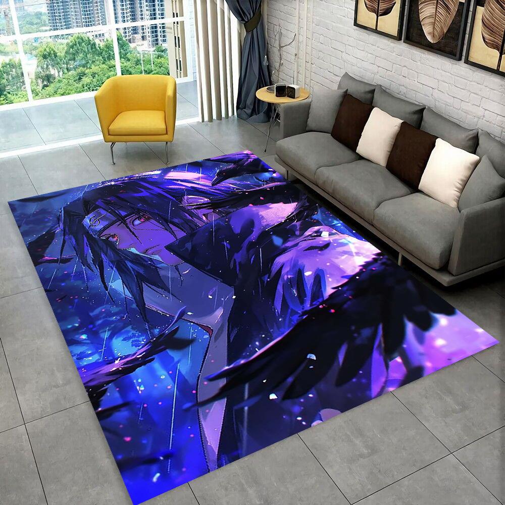 Tappeto Tappeto Anime Cartone Animato 3D N-Naruto I-Itachi per Sala Giochi Camera da Letto Soggiorno Divano Arredamento Casa, Tappeto Area Bambini Tappetino Antiscivolo