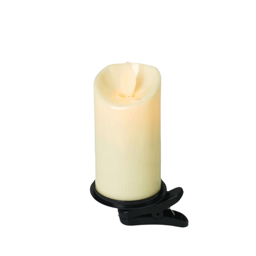 Flickering Candle Flame Clip on Candles for Christmas Trees Plastic LED Light Candle Holder Window Candlesticks Detachable Clips