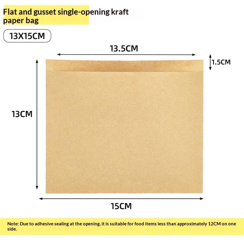 100Pcs Oilproof Kraft Paper Sandwich Wrappers Greaseproof Paper Bags Disposable Takeout Barbecue Pancakes Hamburger Pouch