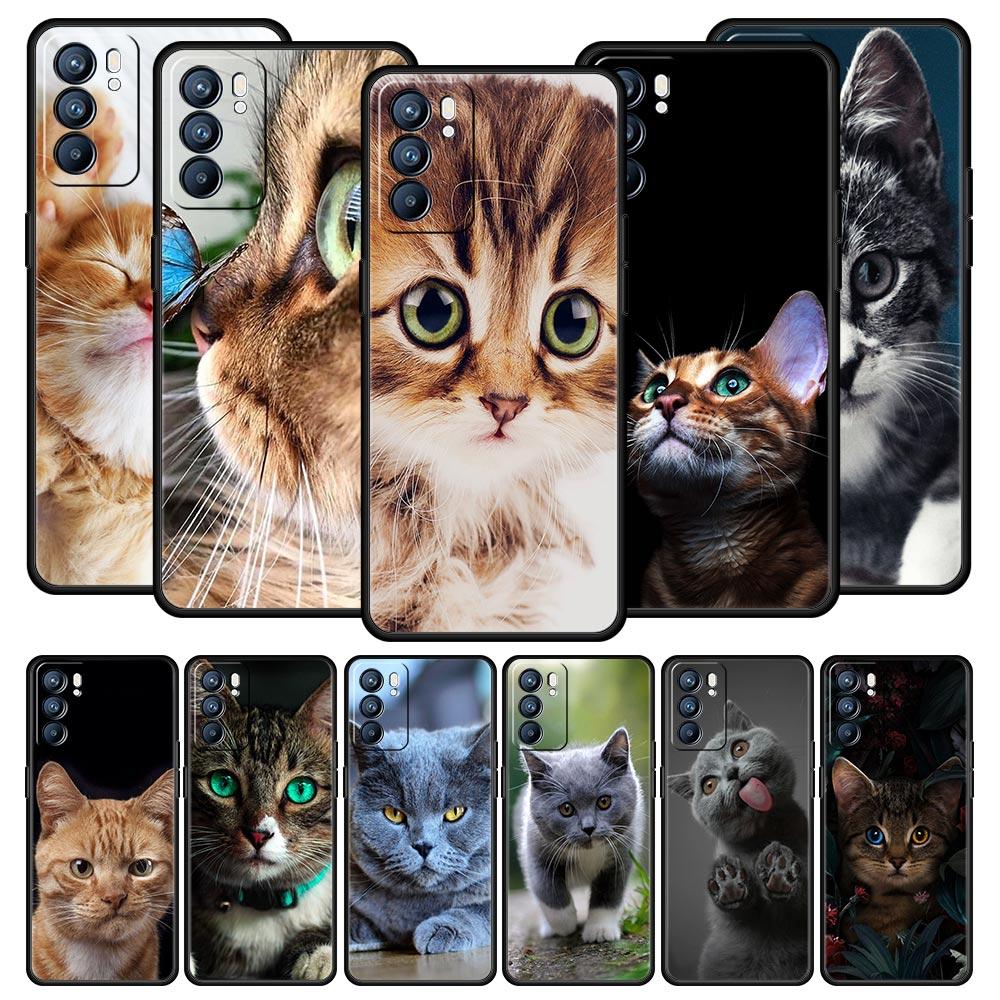 

Мягкий чехол для телефона с милыми кошками и героями мультфильмов для Oppo Find X5 A54 A53 A52 A9 2020 A15 A95 A16 A76 A74 A12 Reno7 SE Reno6 Pro 5G, черный чехол Oppo Reno7 5G