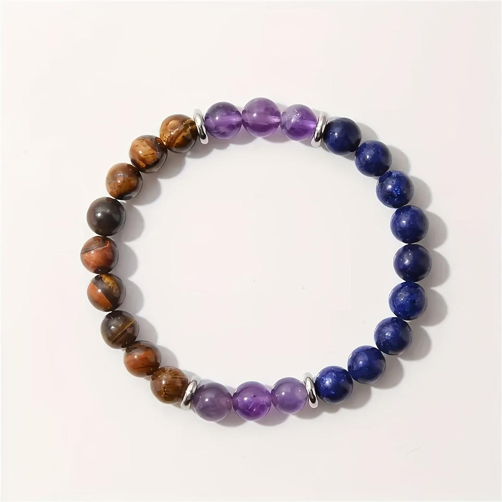Anti-anxiety beaded bracelet, natural  crystal bracelet, yoga beads, chakra bracelet, handmade  , soothing  eye bracelet