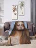 Madelyn Cline Actress Poster Soft Blanket for Bedroom Living Room Travel  Flannel Throw for Spring Office Use