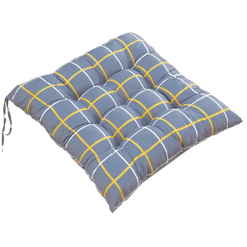 

Квадратная подушка на сиденье 40 см, подушка для стула, утолщенная льняная подушка для спинки стула, с противоскользящей лентой, подходит для домашнего использования 40x40cm