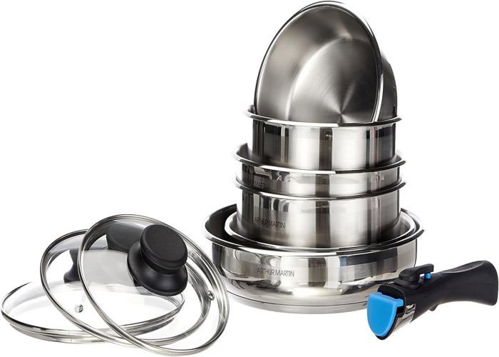 Arthur Martin 5540 10-piece Stainless Steel Batteries, Stainless Steel, 9 X 26 X 5 Cm173