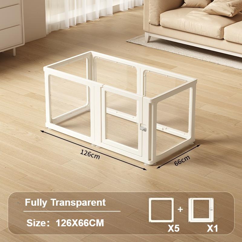 Full Transparent Dog Fence Acrylic Small Dogs Playpen Indoor Pet Puppy Dogs Enclosure Bed Accessories Pets Cat Dog Baby Barrier