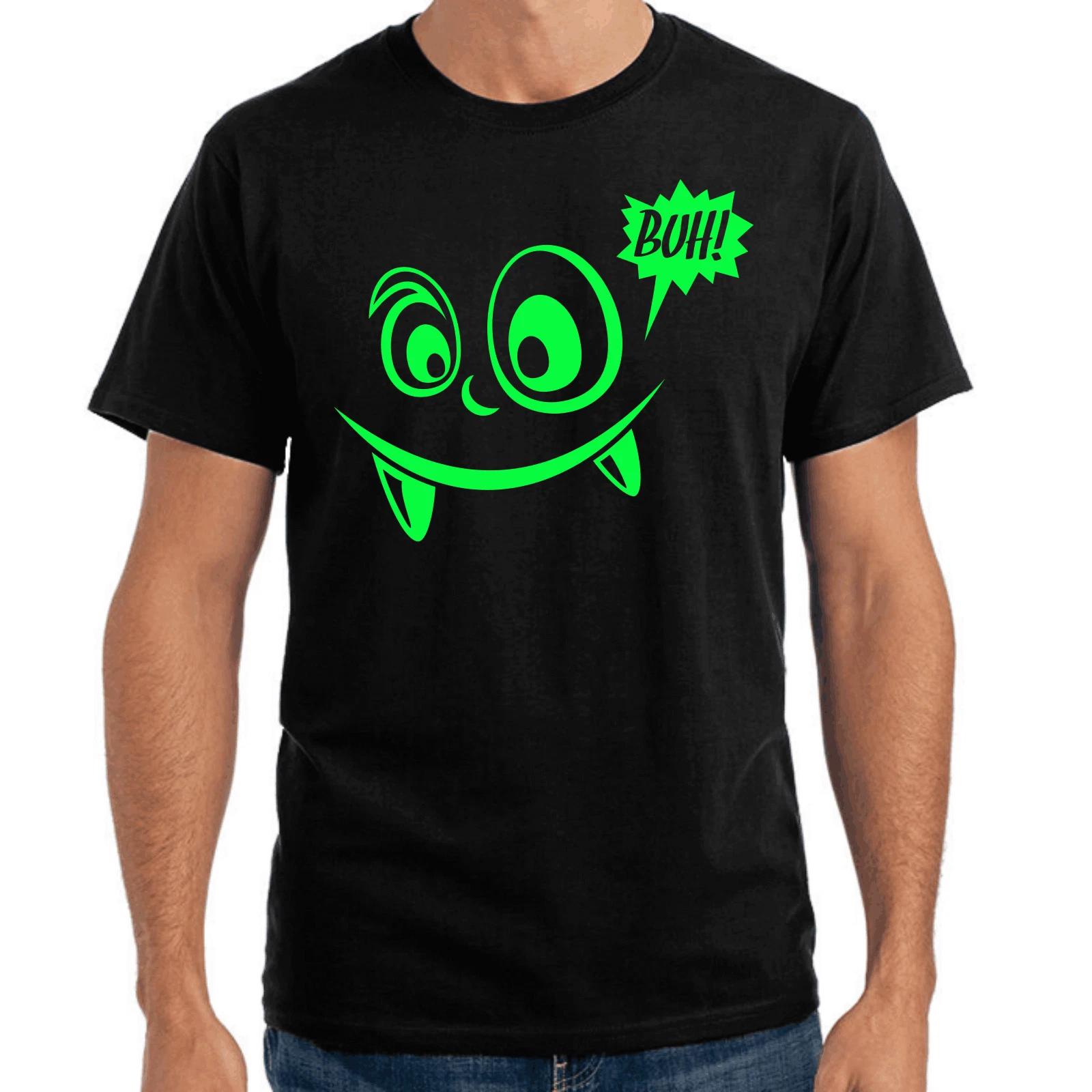 Men s and Women s T-shirts Monster Dark Neon Green Sayings Gift Fun Comedy S