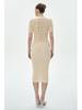 2024 Summer European & American Slim-Fit Jacquard Knitted High-Waisted Dress