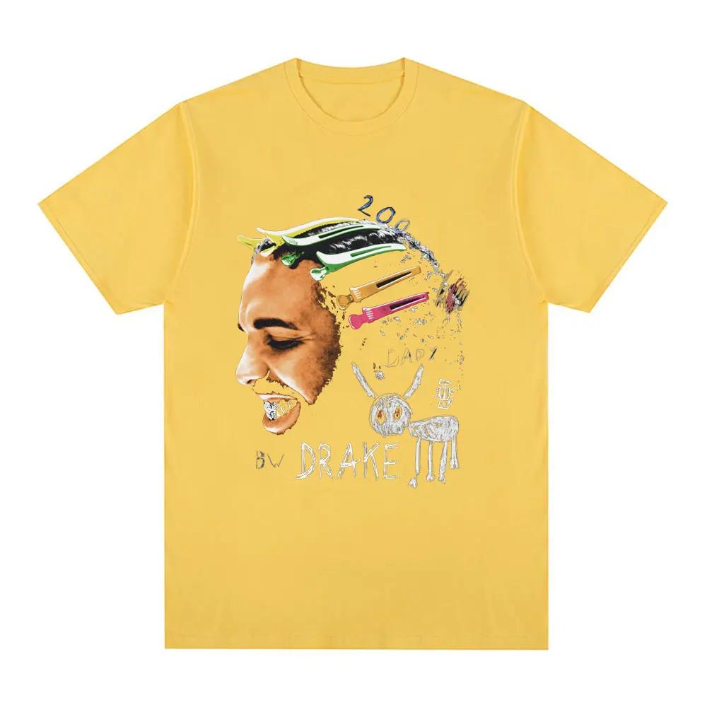 

Дрейк для всех собак Мужская футболка с принтом рэпера Модная хип-хоп футболка 100% хлопок Оверсайз Повседневная футболка Уличная одежда 4XL