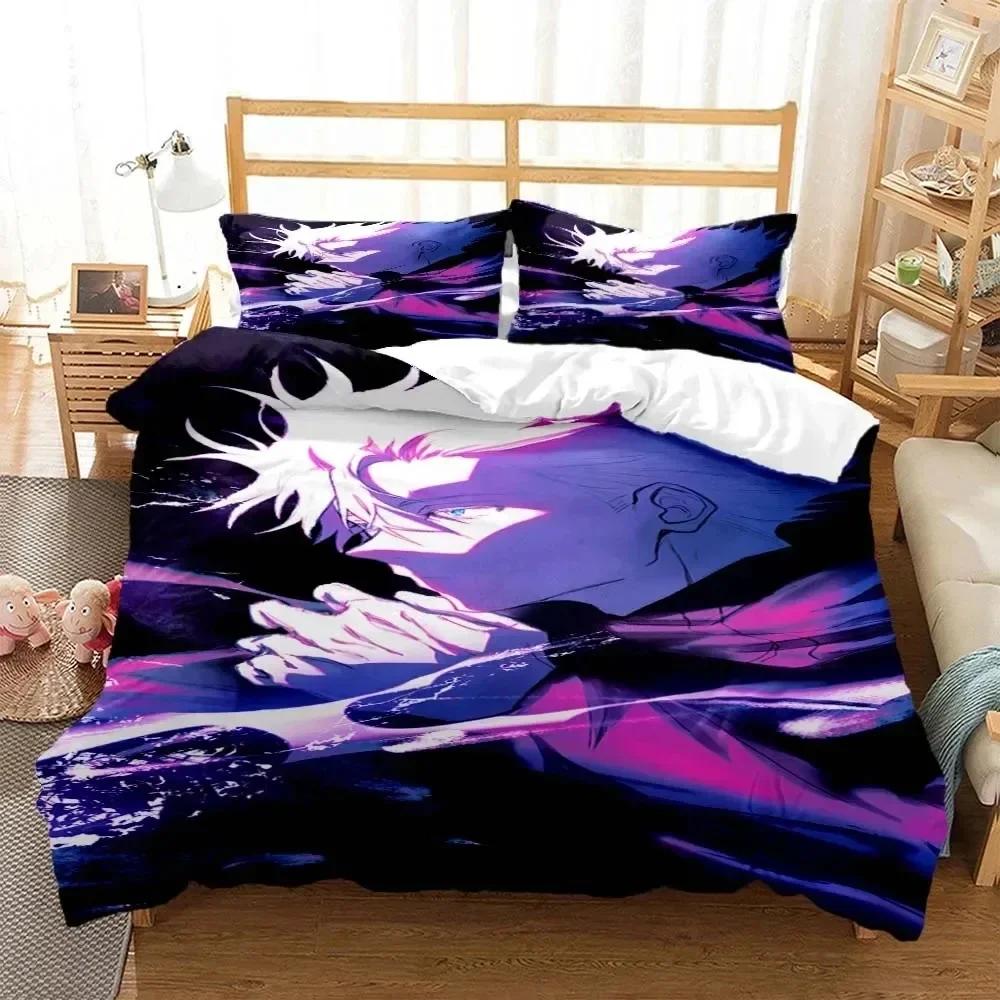 3D Print Anime Jujutsu Kaisen Gojo Satoru Comfortable Duvet Quilt Cover Pillowcase Bedding Set  Bedroom Decoration Home Textile