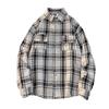 Men's 2024 Plaid Shirt Jacket – Spring & Autumn Korean Trendy Workwear Baseball Style