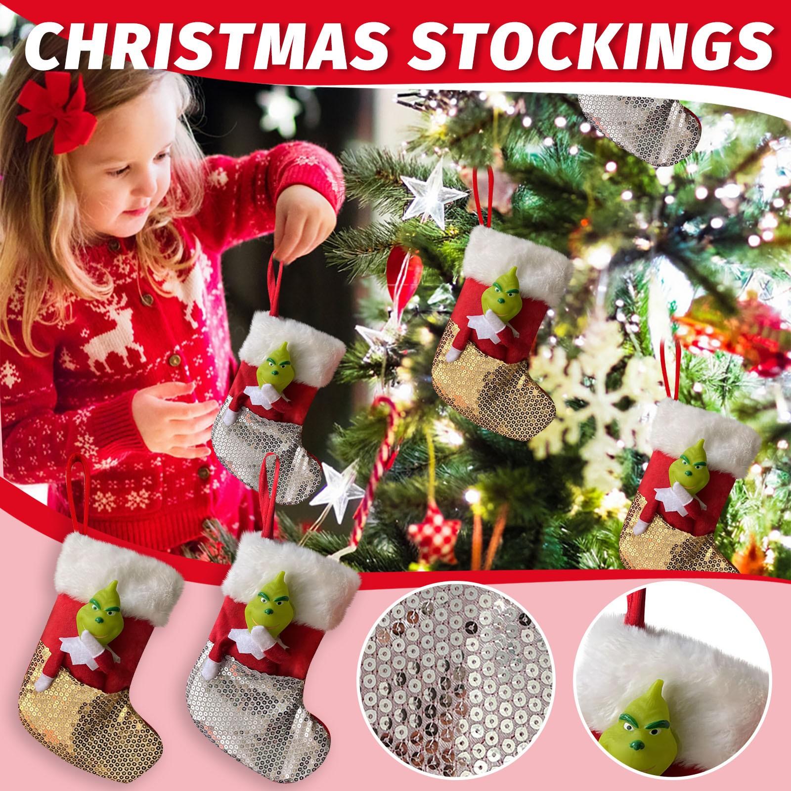 

Multifunctional Christmas Stockings Green Christmas Ornaments Christmas Gifts One Size