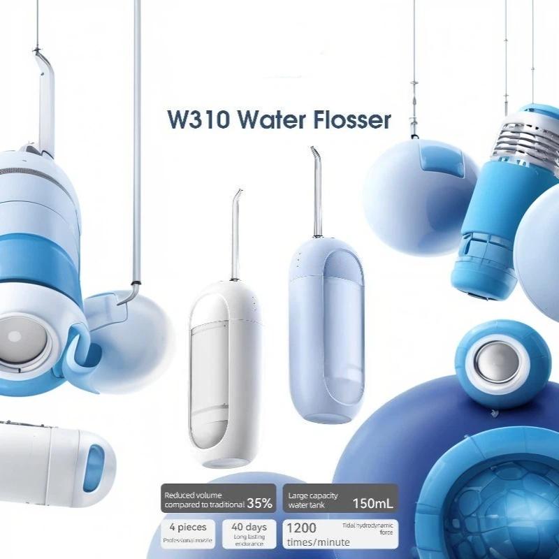 Electric Portable Water Flosser for Braces Rechargeable 4 Cleaning Modes Oral Irrigator for Home Travel Use