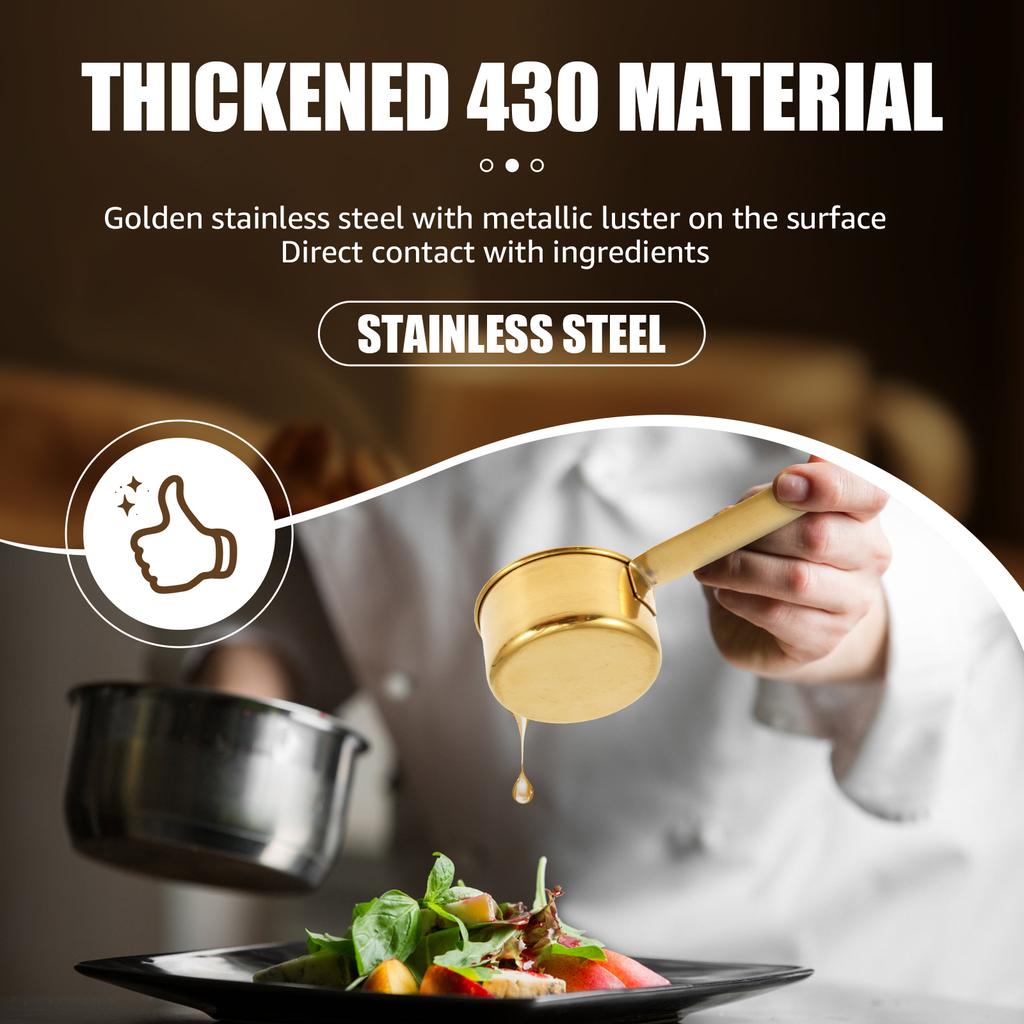 Stainless steel measuring cup and spoon combination set stacked kitchen measuring cup and spoon suitable for home cooking baking