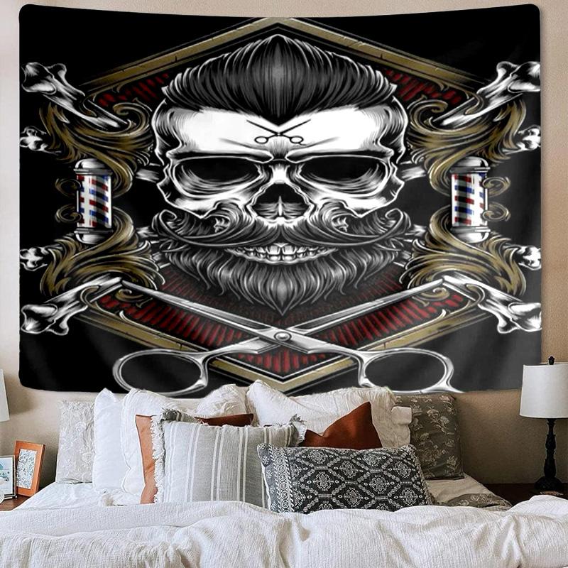 Barber Shop Pole Artwork Printed Tapestry, Wall Hanging,Livingroom, dormitory, Large Wall Decor, Fabric Decor Fan Birthday Gifts