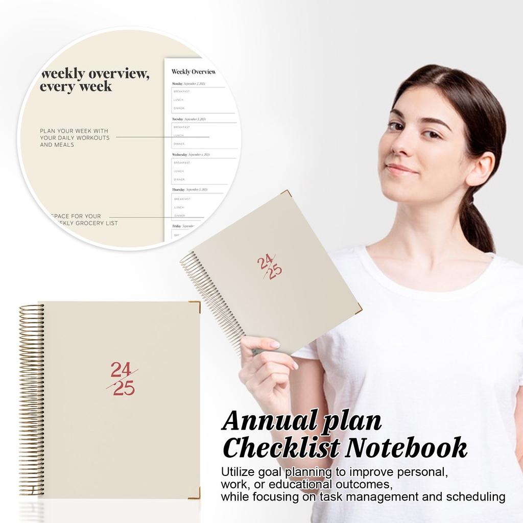 2024-2025 Planner - Aug2024 - JUL 2025, Academic Planner 2024-2025, 2024-2025 Planner Weekly And Monthly,A5,Tabs, Hardcover, Back Pocket