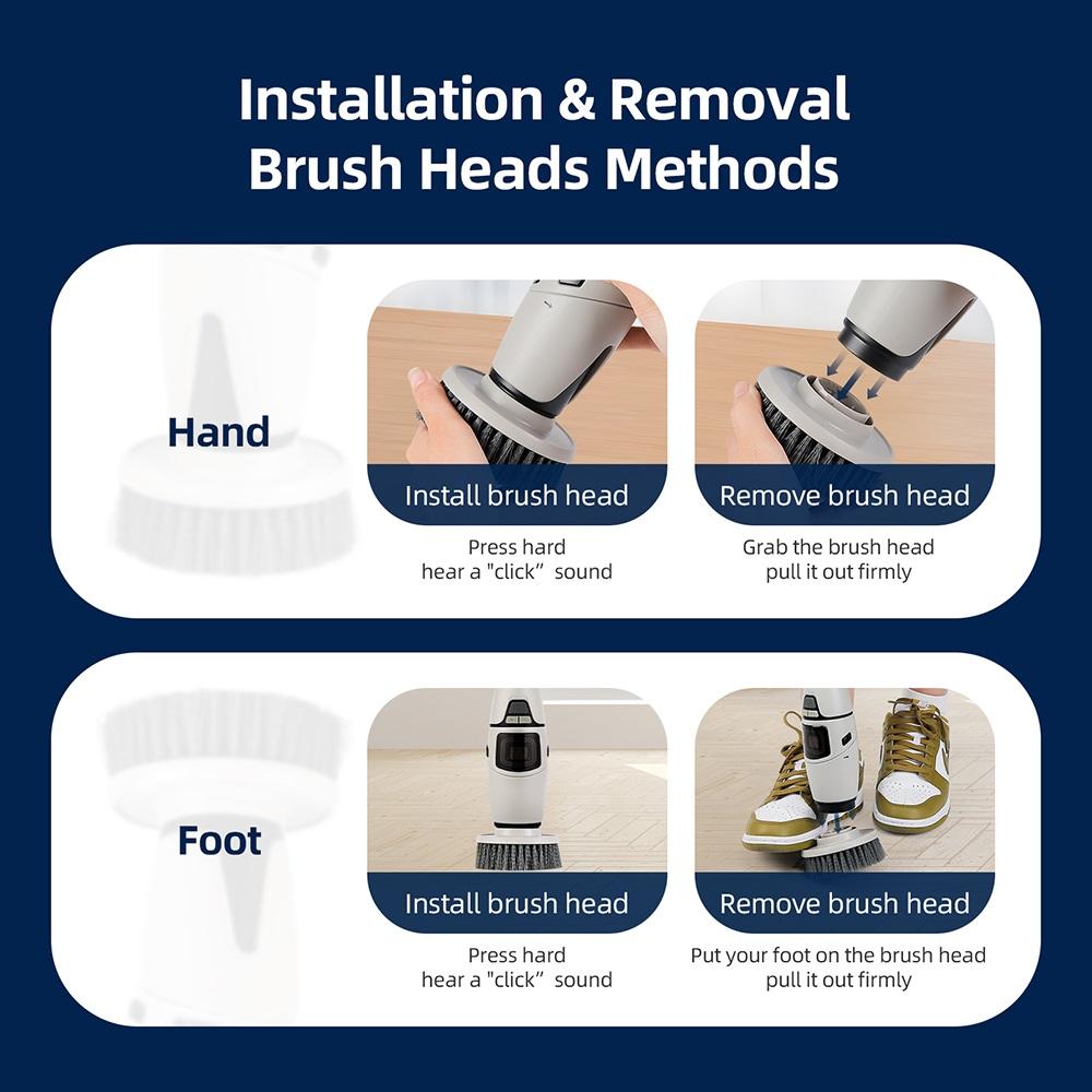 Electric Cleaning Brush 10 In 1 Electric Cleaning Brush Cordless Rotary Clean Brush Shower Cleaning Brush Kitchen Bathroom Home