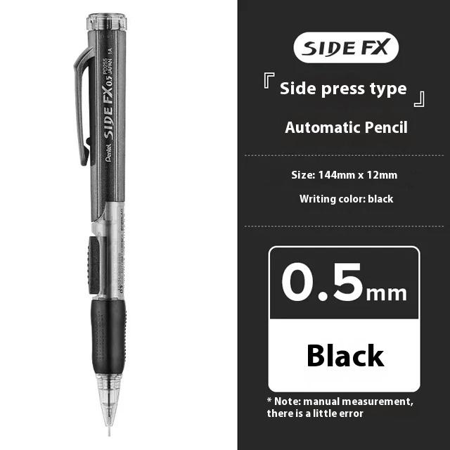 Pentel Mechanical Pencil,Original Japanese PD255 side push lead 0.5 rubber retractable active pencil,writing,drawing art supplie