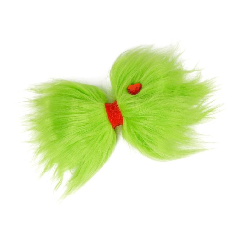 Hair Clip/Headband Plush Green Design Easy Snap Fastener Jewelry For Christmas Celebrations Family Gatherings