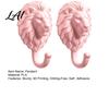 Drill Free Towel Hanger 2Pcs Lion-Head Wall Hooks 3D Printed Animal Shaped Hanger Self‑Adhesive Bathroom Accessories for Coat Key Hook,