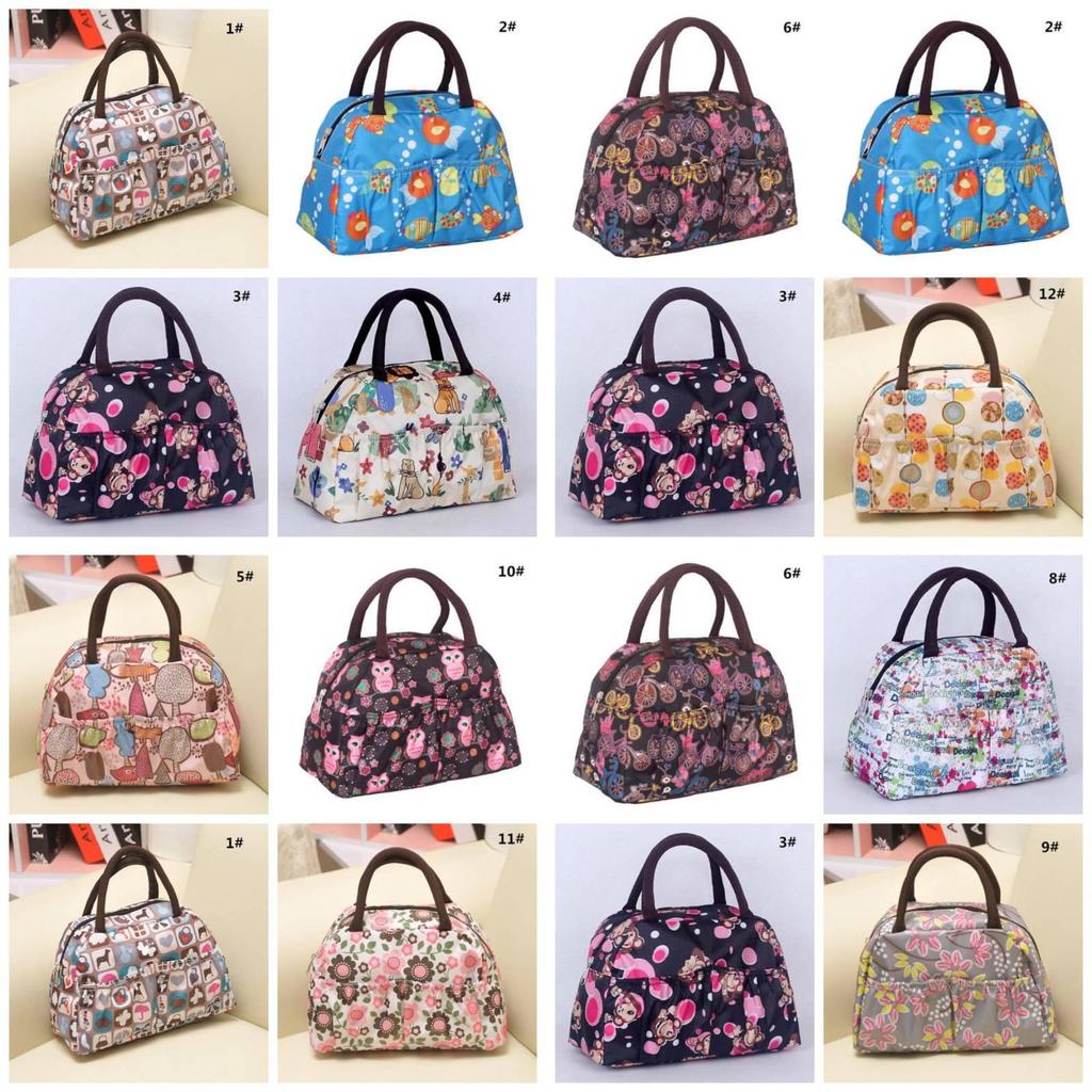 Stylish Waterproof Printed Handbag For Women Versatile Lunch Box Tote Travel Bag