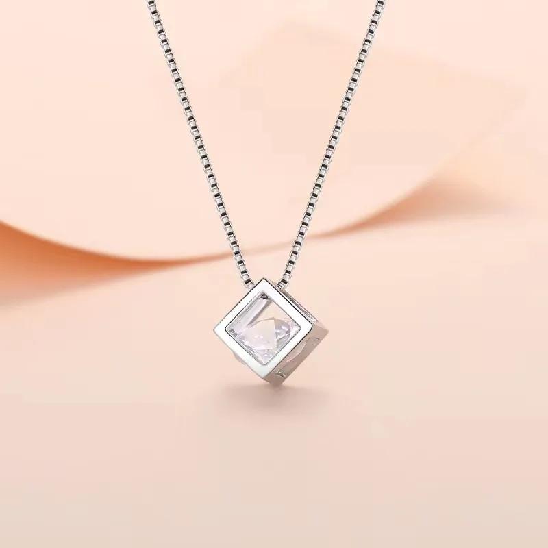 45-60cm Fine Copper Crystal Charms Chain Necklace 18-24 Inches For Women Wedding Lady Charm Jewelry Luxury