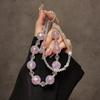 Premium Luminous Beads Double Chain Crystal Mobile Phone Chain Lanyard Short Key Bag Mobile Phone Case Lanyard Anti-lost New