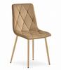 LIBRA Chair - Brown Velvet / Wood Color Legs X 4