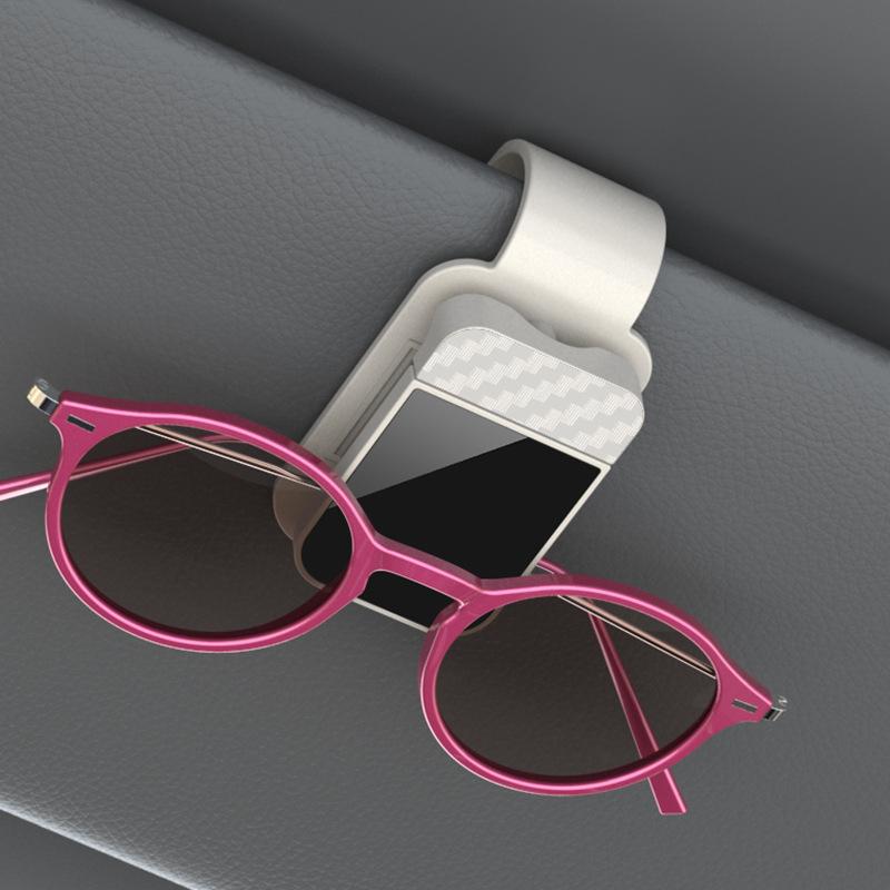 Sunglass Holder for Car Sunglasses Holder and Ticket Card Clip Universal for Different Size Glasses Car Visor Accessories