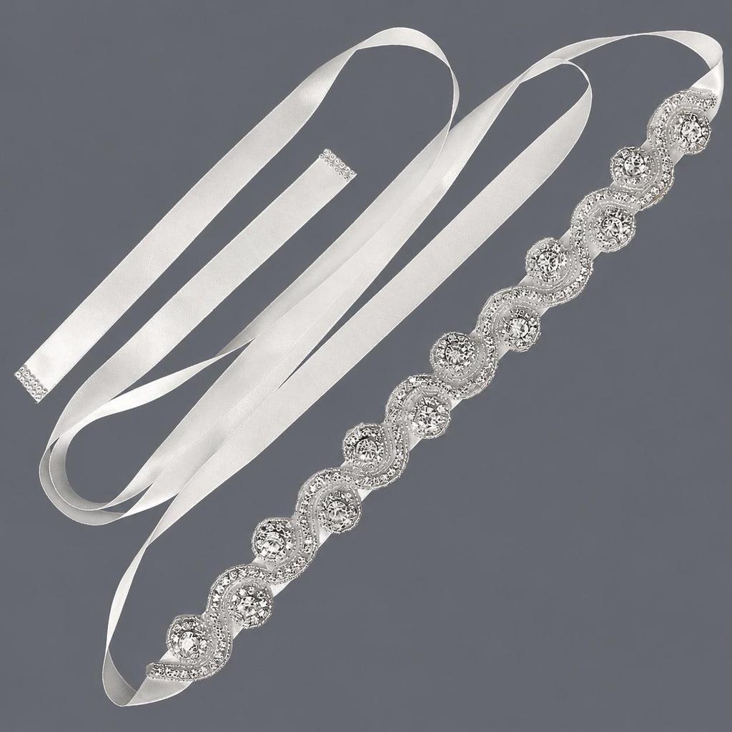 Elegant Silver Rhinestone Wedding Belt – Versatile High-End Dress Accessory for Fashion Shows and Performances