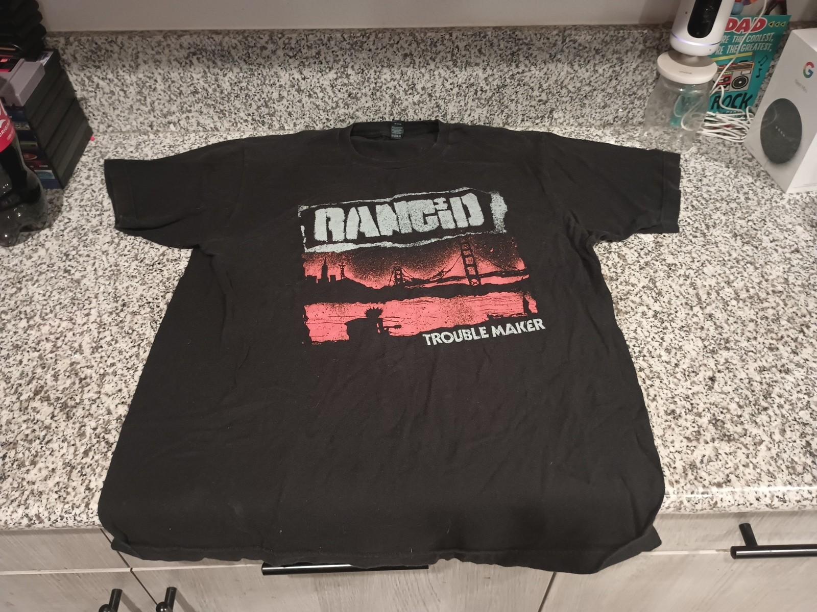 Rancid Trouble Maker 2017 Tour Black Graphic T-Shirt Size Large Grunge Punk 90s* S