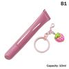 10/15Ml Empty Lipstick Tube With Keychain Pendant Squeeze Sub-Bottling Refillable Liquid Container Bottle Lipgloss Sample Bottle