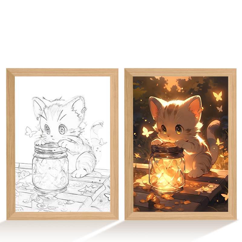 Demon Slayer Anime Series Light Painting Night Light - Creative Ornaments