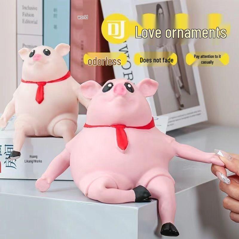 Pink Pig Deformable Stress Relief Toy - Creative Gu-like Venting Artifact for Office Relaxation