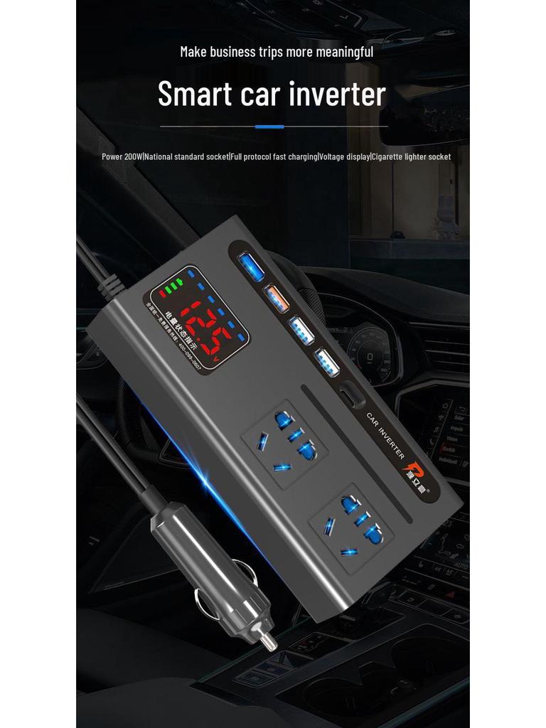 Universal Car Inverter 12V/24V to 220V Power Socket for Sedan/Truck Charging