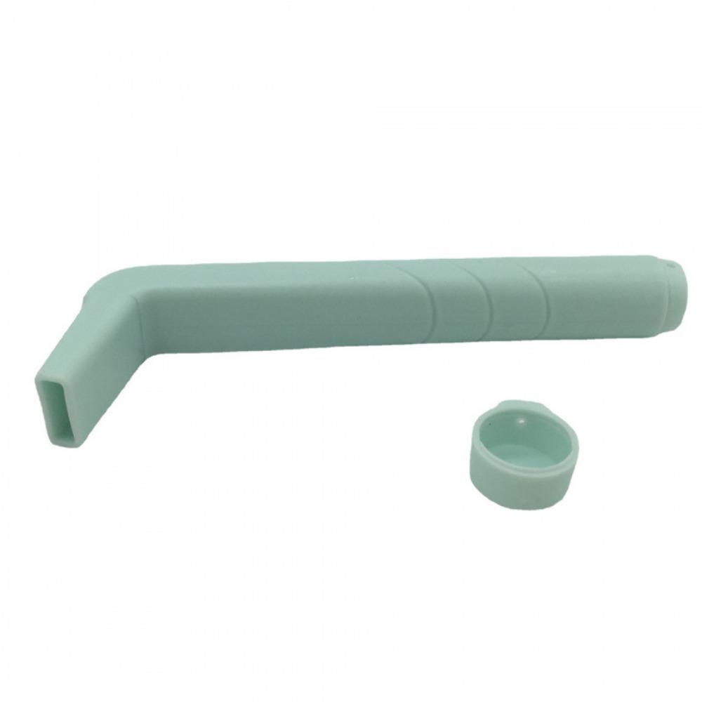 

5 Pieces Useful L-Shaped Hiccup Straw Reusable PP Burp Stopping Straw Universal Effective Cup Straw Adults ціан