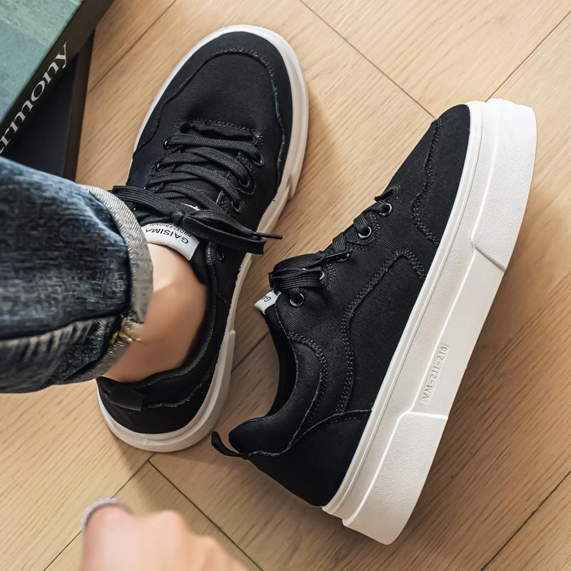 Men 's Casual Four Seasons Fashion Canvas Skateboarding Students Comfortable Sneakers Boys Trending Soft Sole Breathable Shoes