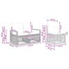 Garden Sofa Set 6 Pieces 6 Seater Black Poly Rattan