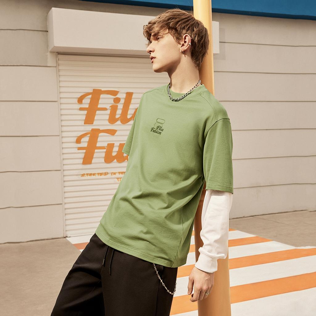 Fila Fusion SS24 T Shirt Men's Olive Green T11M423105FGN