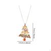 Christmas Tree Pendant Necklace Jewelry Colorful Fashion, Xmas Gift for Women Family