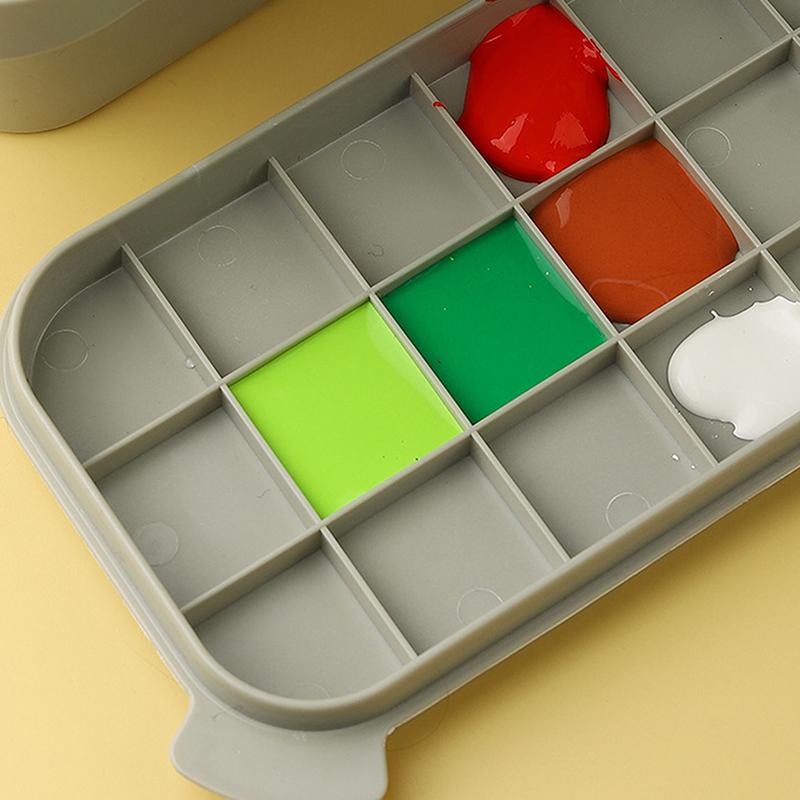 3 In 1 Paint Brush Cleaner Washer Multifunctional Painting Brush Washing Bucket Tool Basin Holder Tray Palette Lid